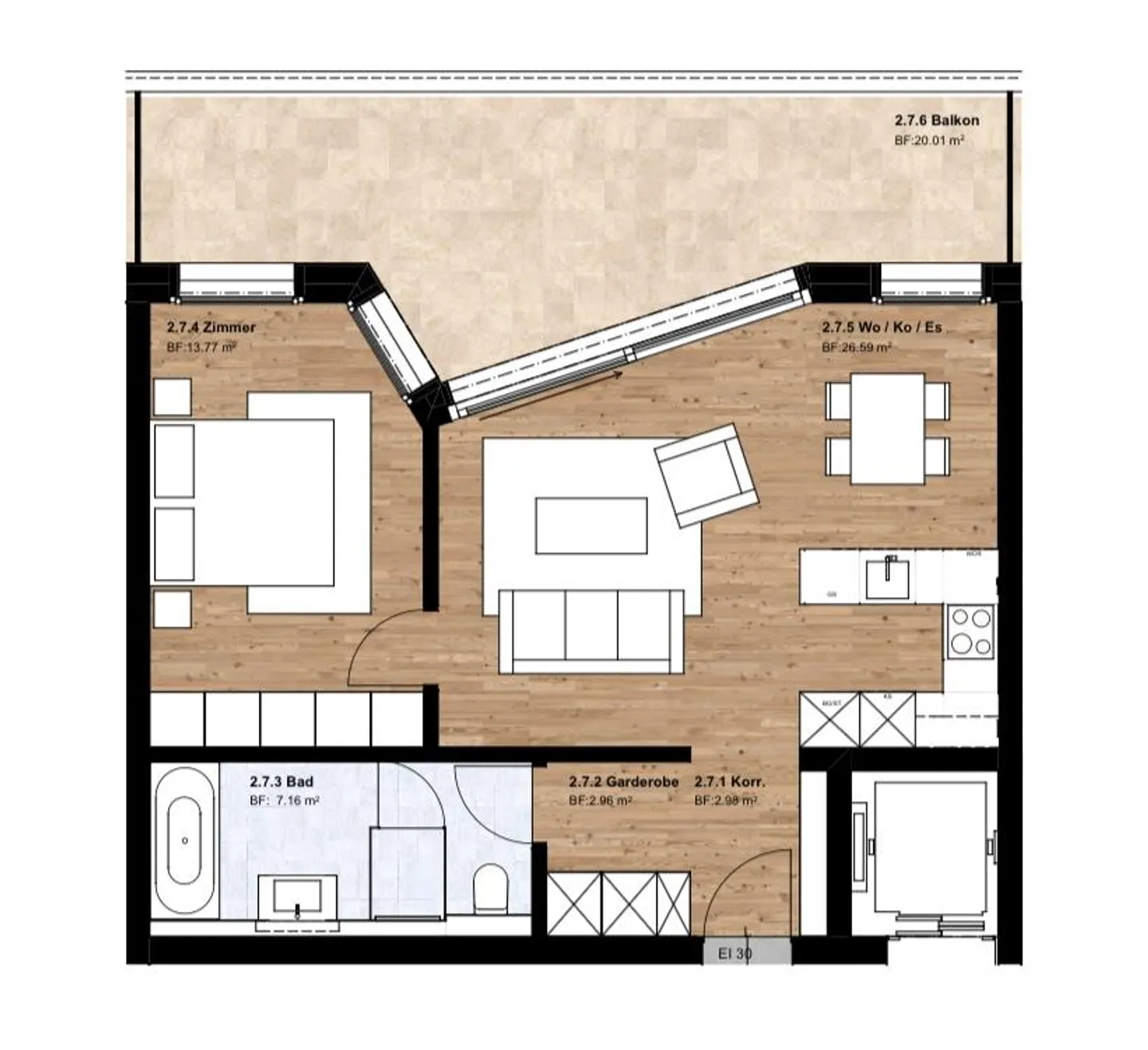 Appartamento 2.5 stanze in affitto - Foto 1 di 3