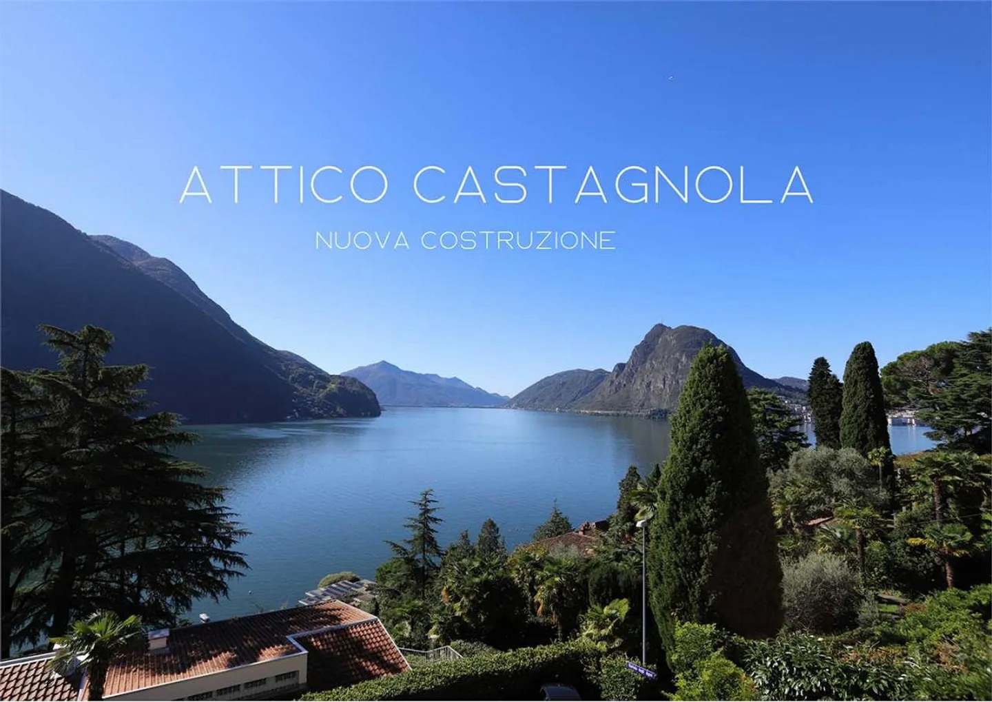 Nuovo attico con vista lago panoramica a CASTAGNOLA - Foto 1 di 13