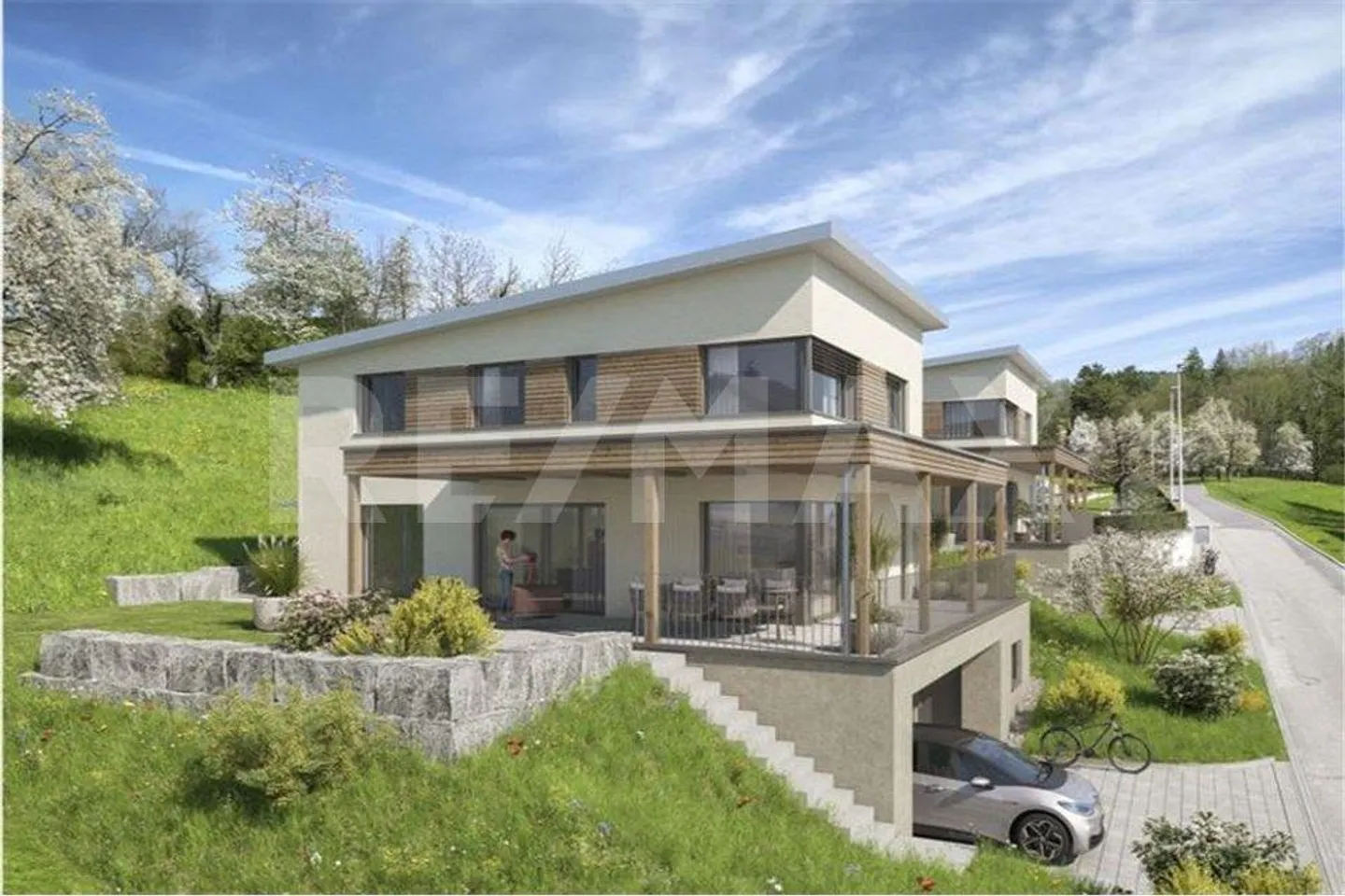 New construction project: 5.5 room single-family house on the sunny slope with a view of the Alps - Photo 2 of 9