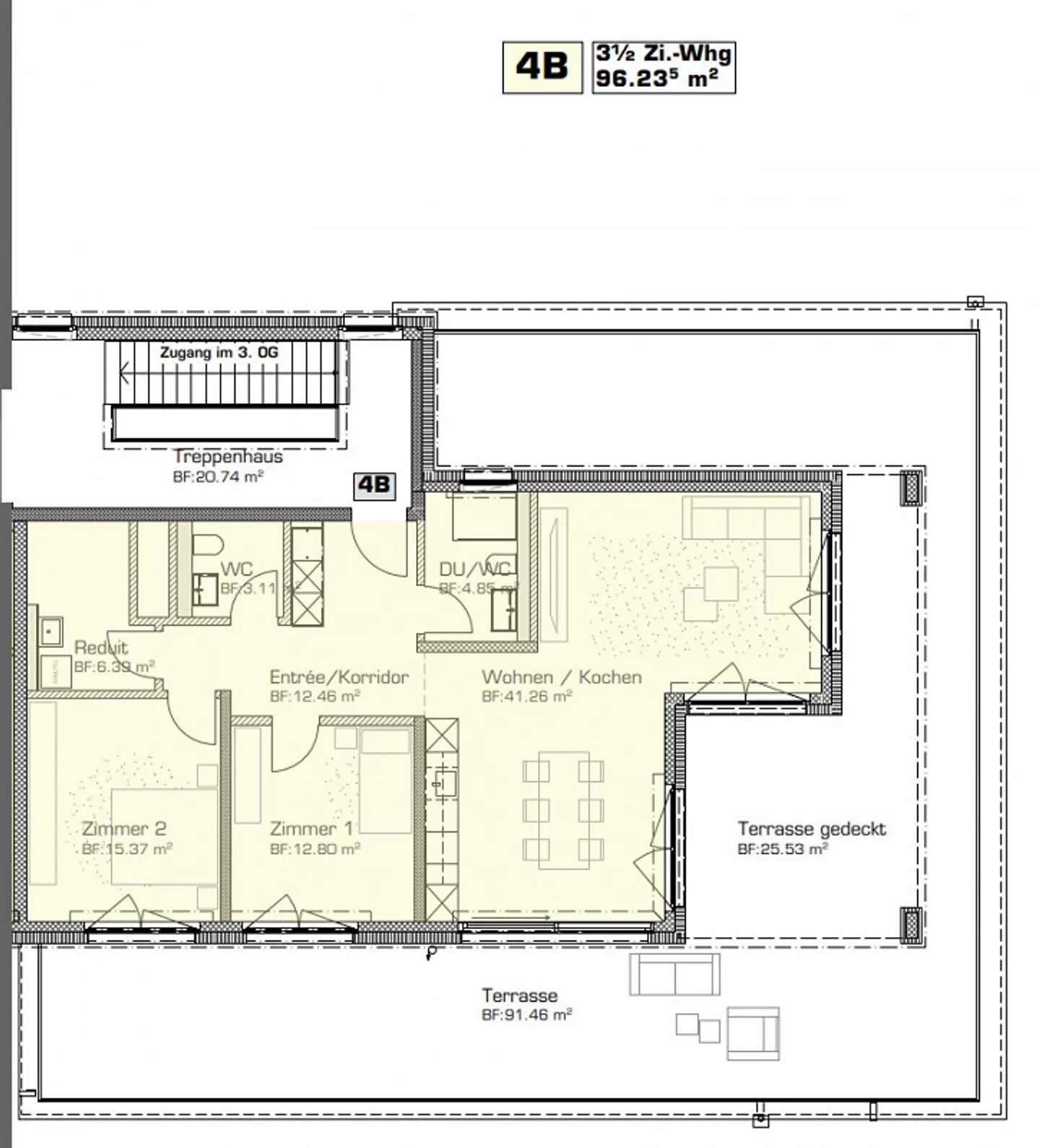 First rental: 3.5-room penthouse apartment with lake and mountain views - Photo 14 of 15