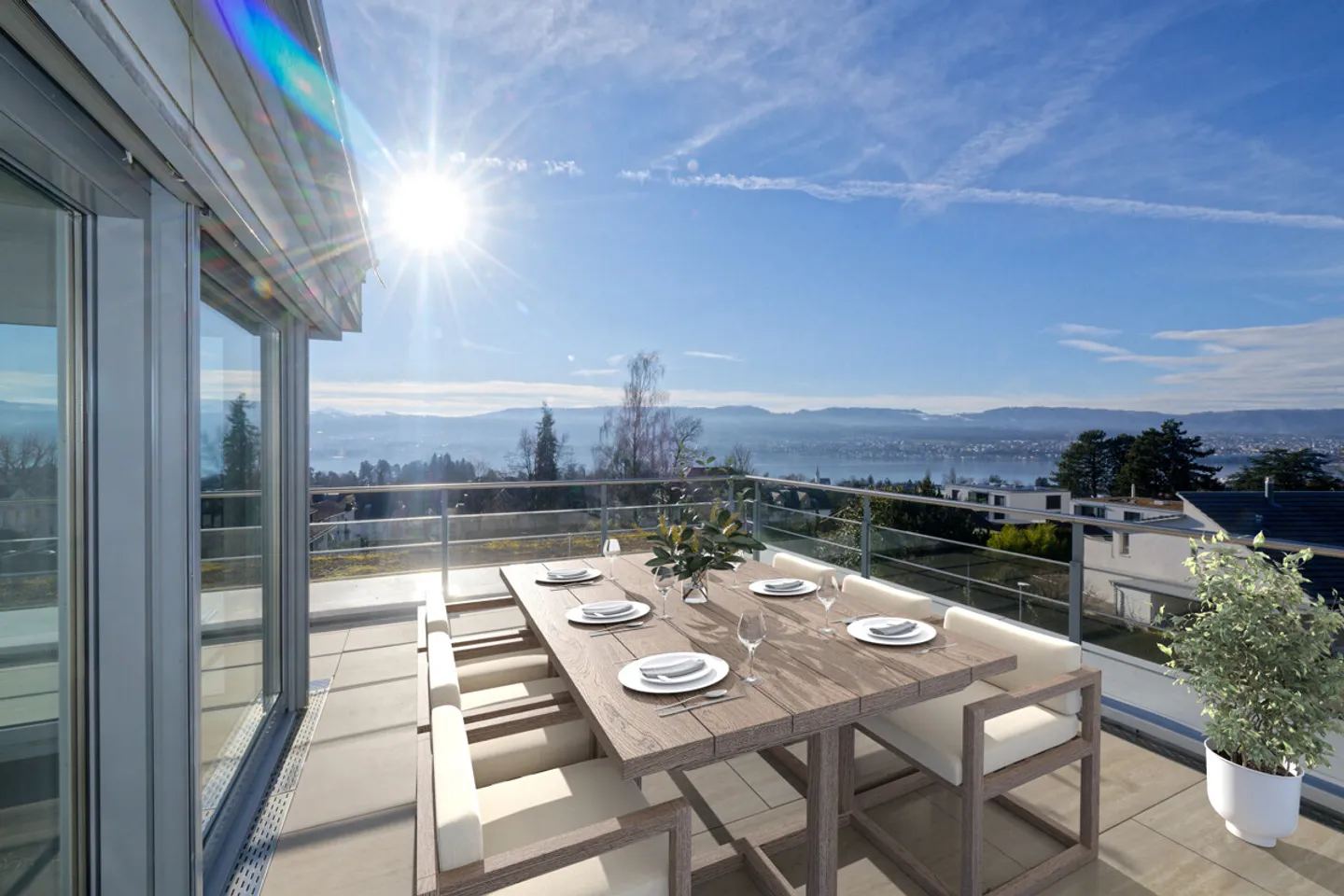 Herrliberg: Penthouse apartment with lake view and large terrace - Photo 4 of 6