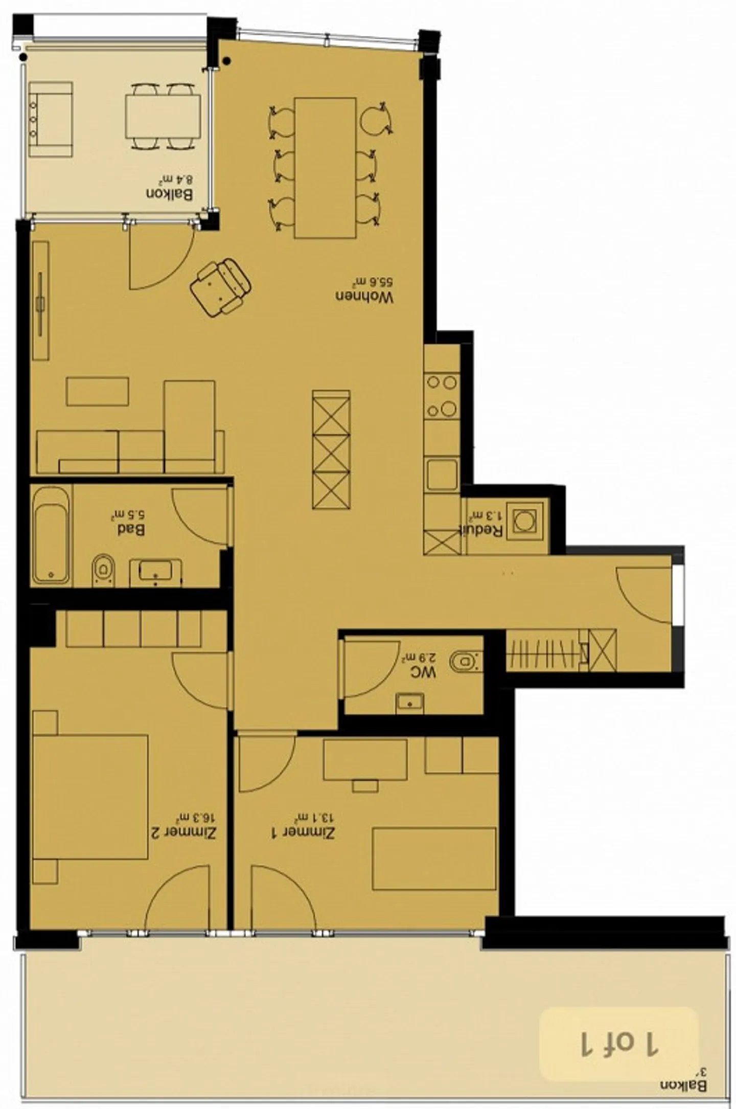 Affittiamo il nostro bellissimo appartamento di 3,5 stanze a Winterthur - Foto 4 di 4