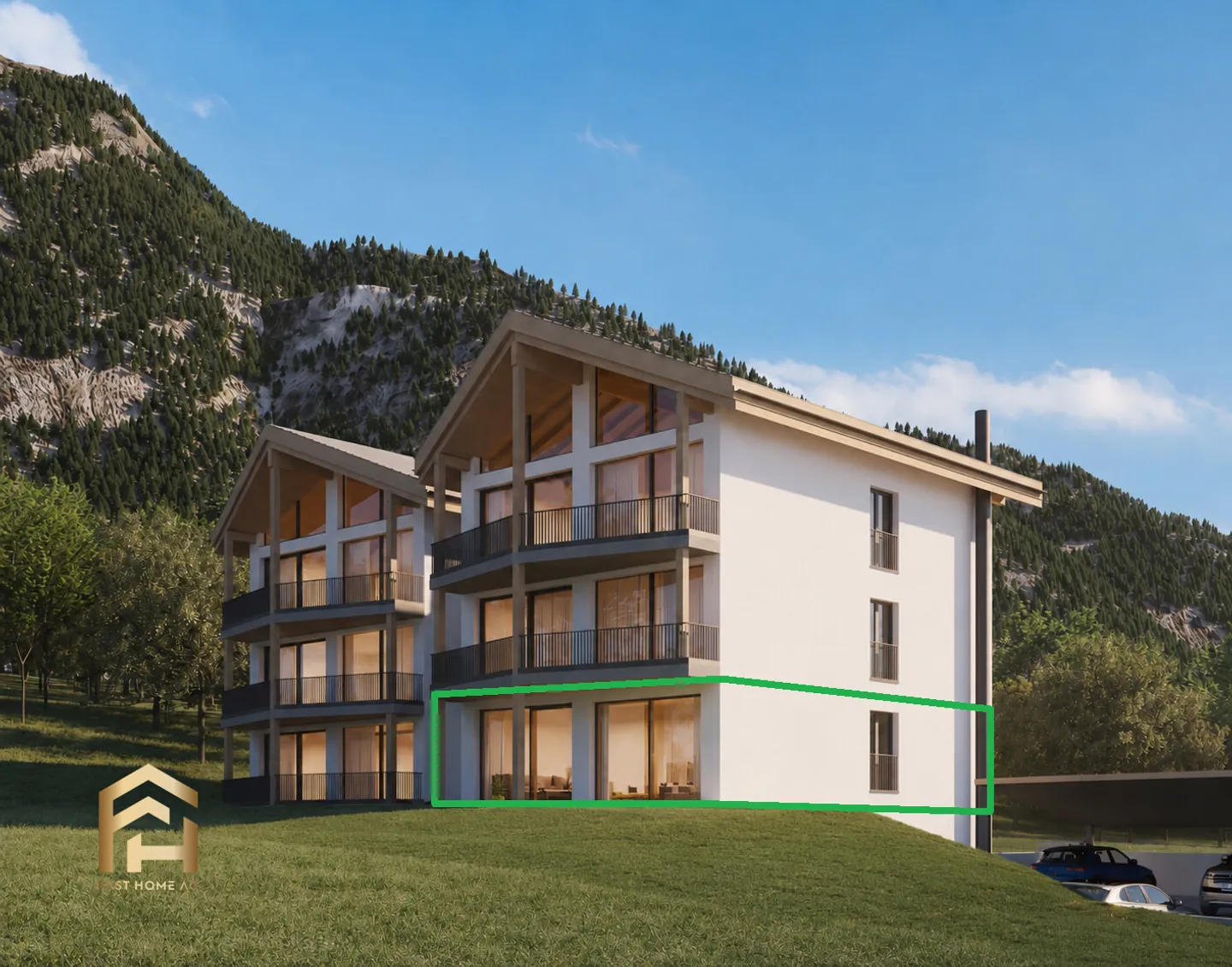 Neubau-Traum: Helle 4.5ZWG mit Gartensitzplatz, Lift & Tiefgarage - Photo 1 of 13