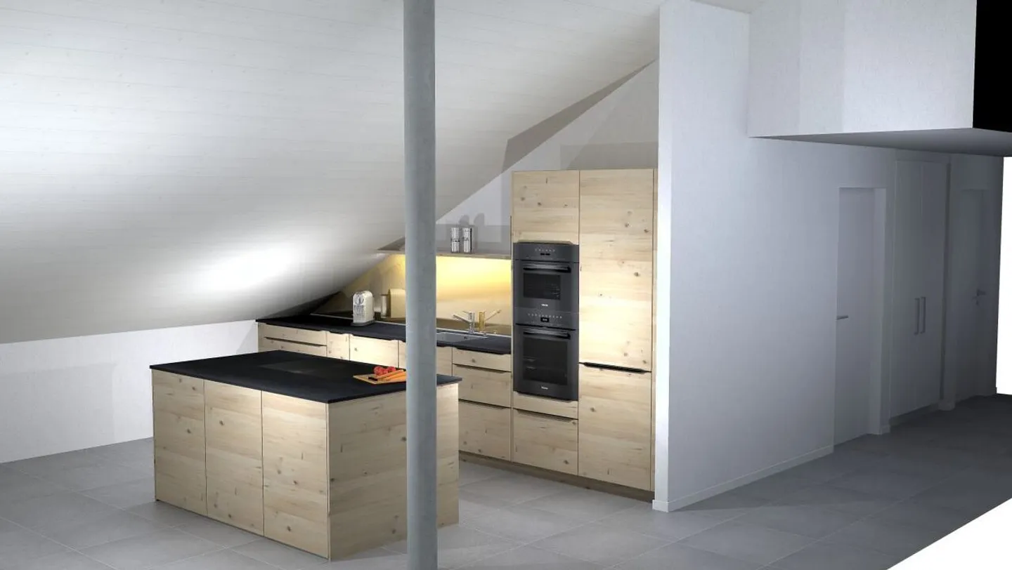 In affitto - Magnifico appartamento 4.5 stanze di nuova costruzione in mansarda con balcone - Foto 4 di 5