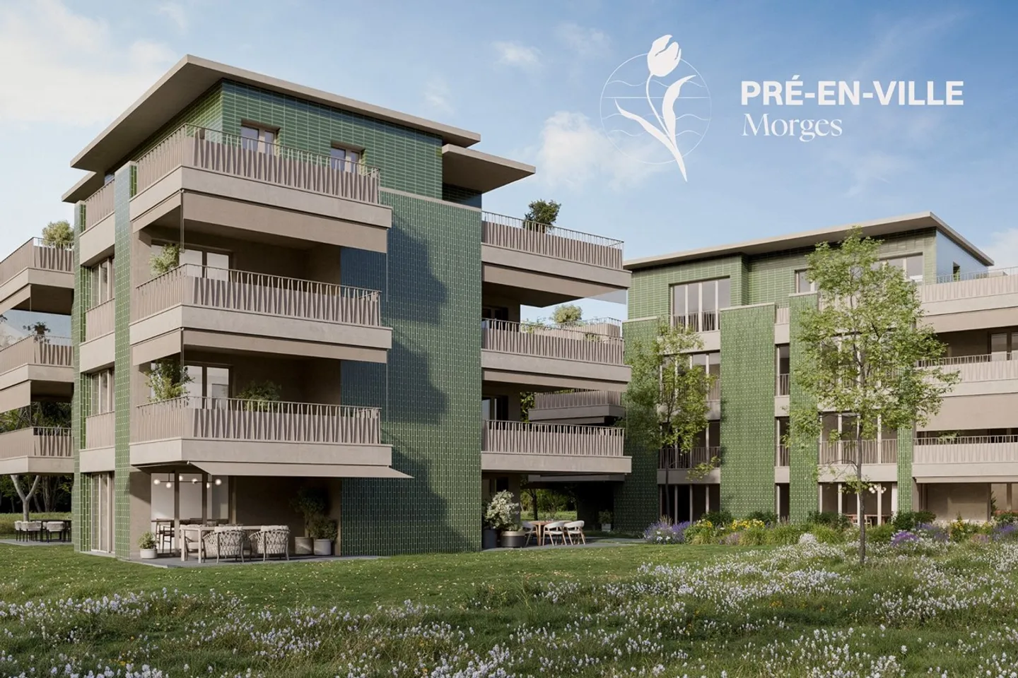 Pré-en-Ville - A2 - Nuovo appartamento di 3,5 stanze al piano terra idealmente - Foto 1 di 9