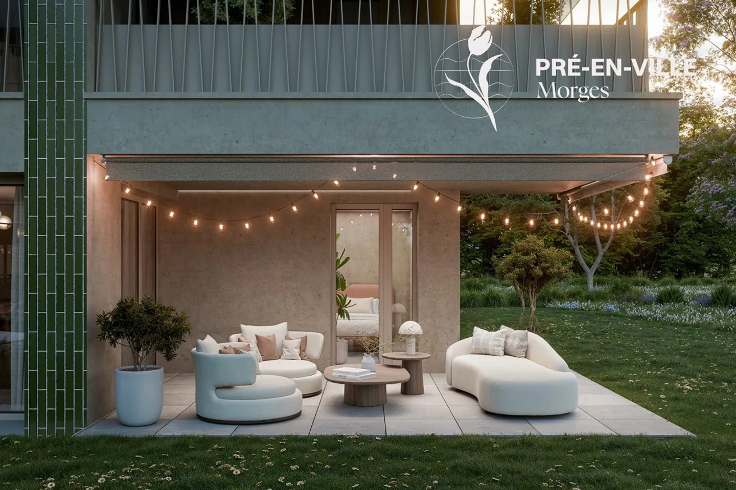 Pré-en-Ville - A2 - Nuovo appartamento di 3,5 stanze al piano terra idealmente - Foto 5 di 9