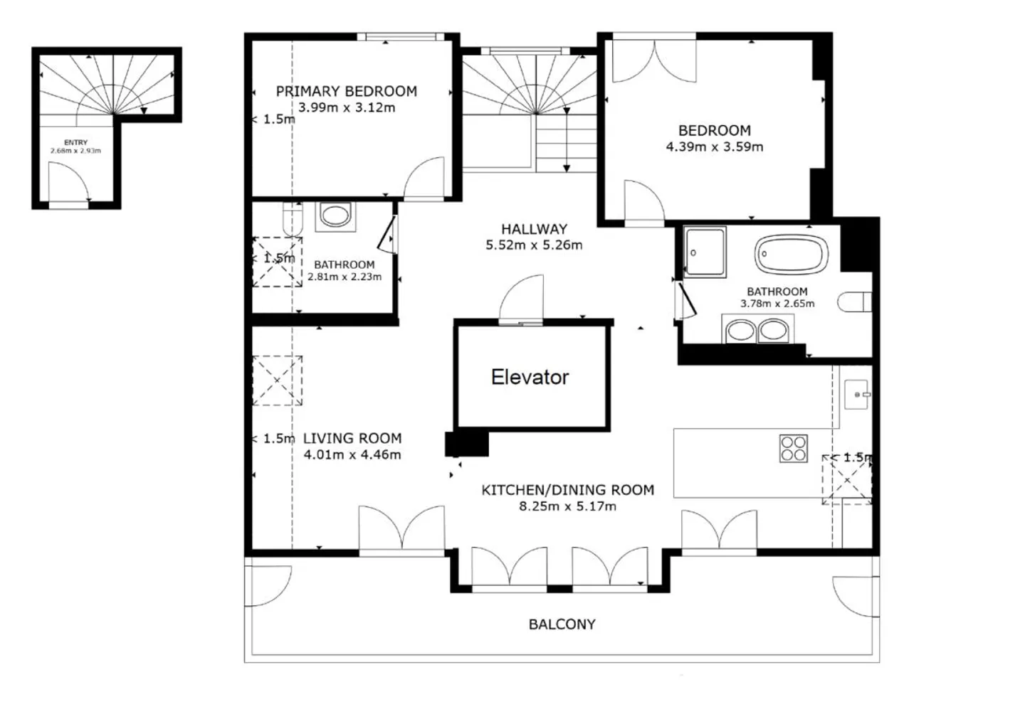 Sun-drenched 3.5 room penthouse - Photo 10 of 12
