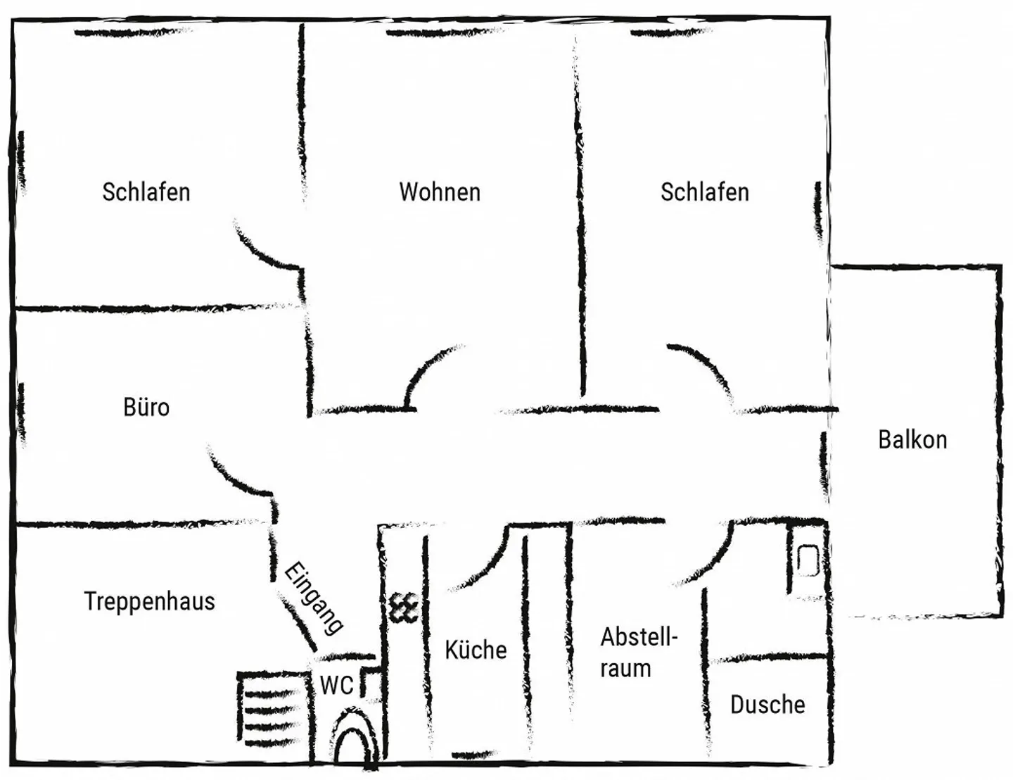 Appartamento accogliente con 4 stanze con torre di lavaggio privata e ampio balcone - Foto 10 di 10