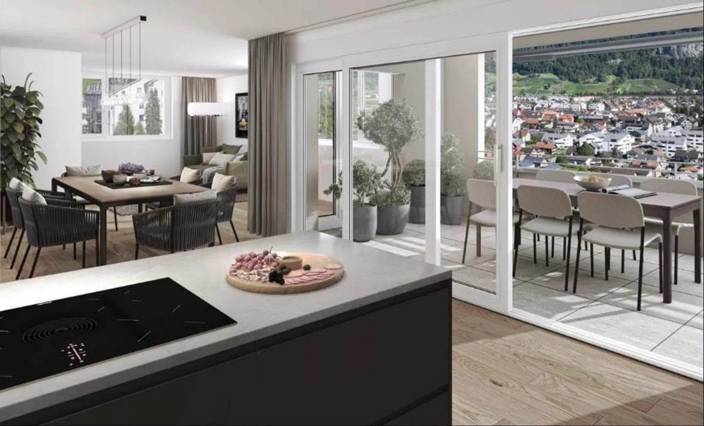 Wohnung mit Bergblick in Mels - Foto 2 von 3