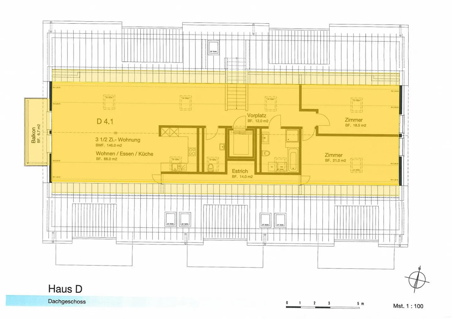 Moderne Dachwohnung mit Schwedenofen - Foto 10 von 11
