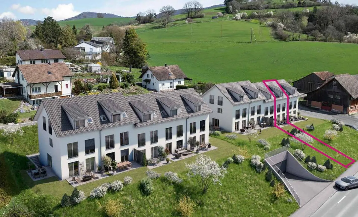 First occupancy: Well-sunny row house in Schleitheim for rent - Photo 1 of 15