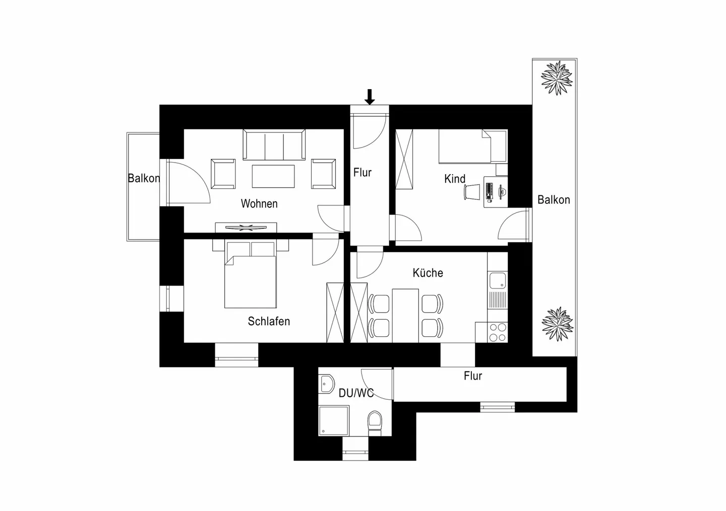 Modernized 3.5-room apartment in the heart of Glis - Photo 14 of 14