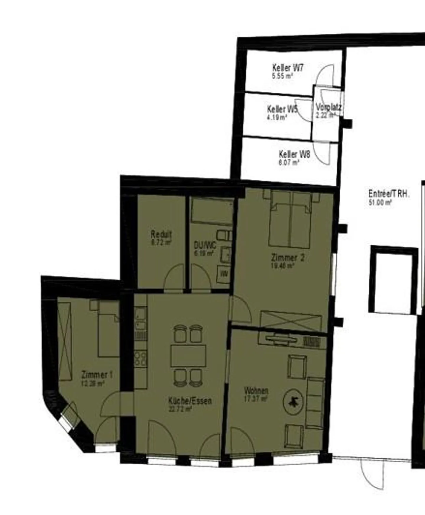 Charmante Wohnung in Pieterlen - Foto 7 von 8