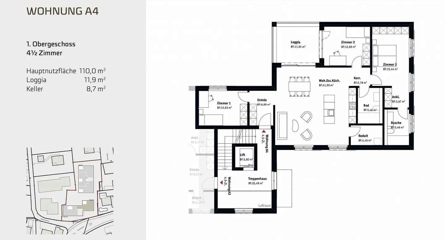 Appartement moderne 4.5 pièces à Muri - Photo 2 sur 6