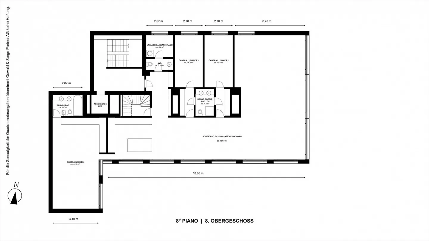 Attico moderno con terrazza - Foto 4 di 5