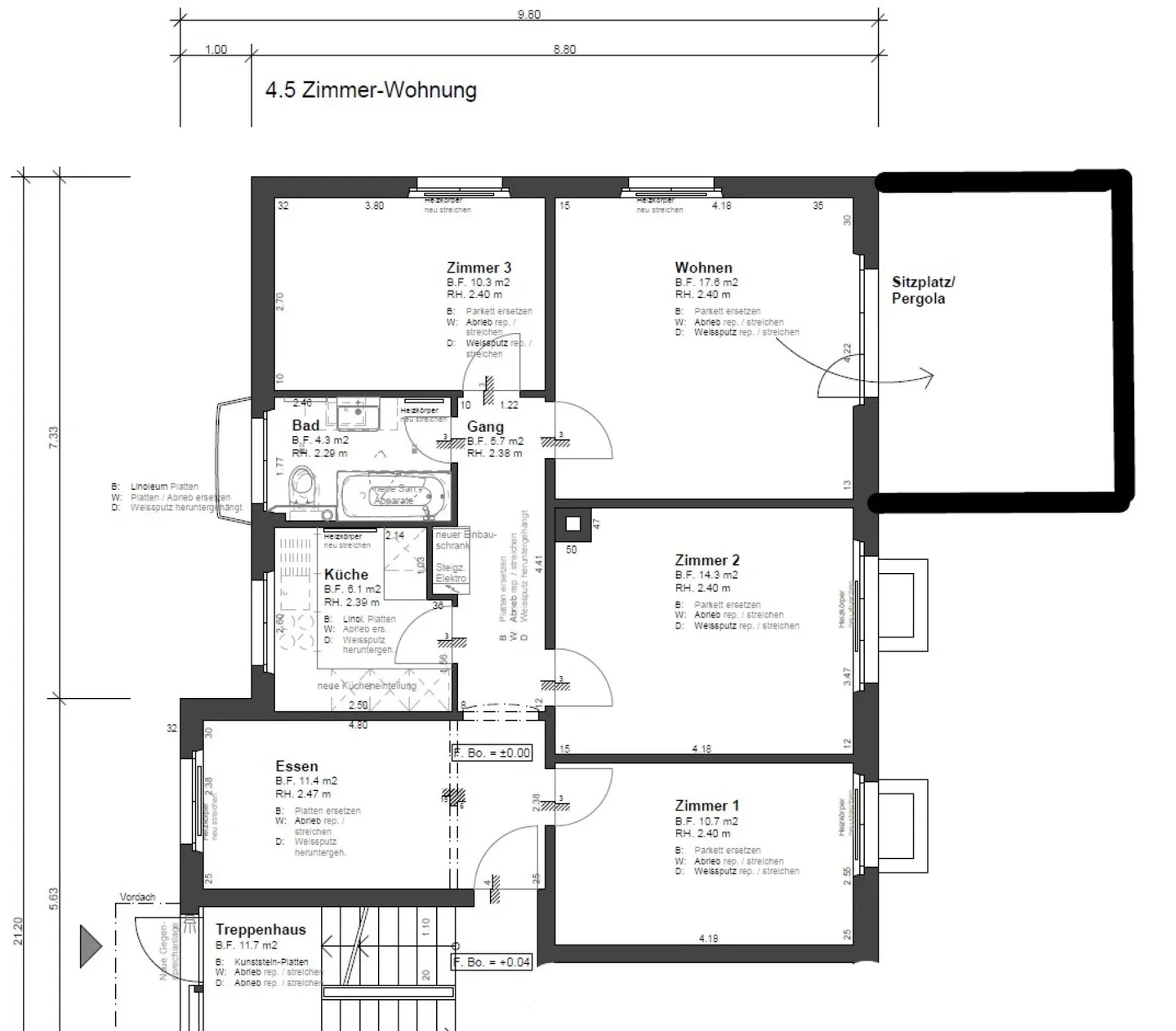 Appartamento giardino 4,5 stanze nel quartiere Friedberghalden - Foto 9 di 9