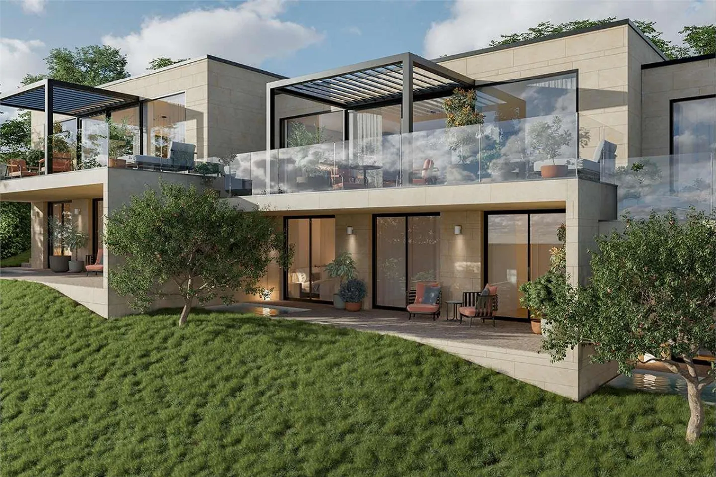 Villa moderna con vista panoramica a Collina d'Oro - Foto 2 di 13