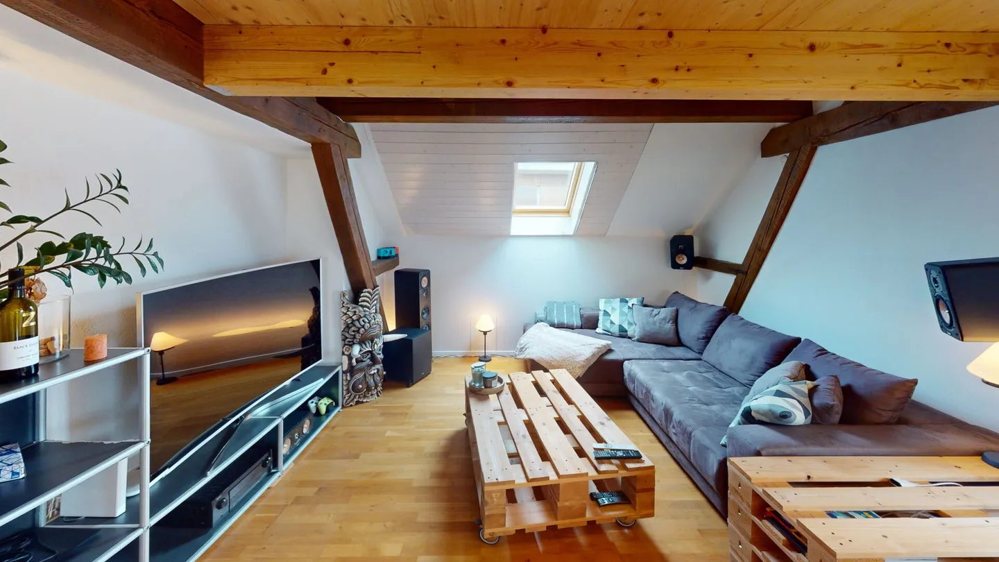 Helle Dachwohnung mit riesiger Terrasse und Weitsicht - Foto 9 von 16