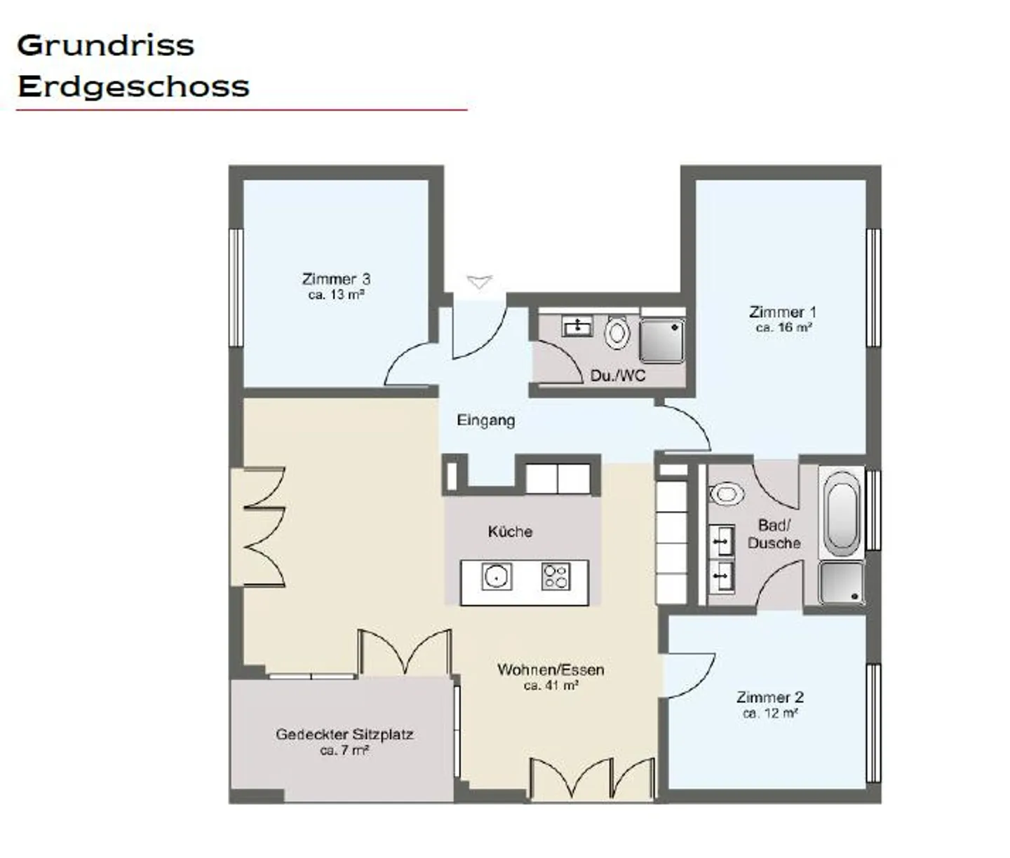 Appartement de jardin 4,5 pièces Kirchweg 35, Wil ZH - Photo 6 sur 7
