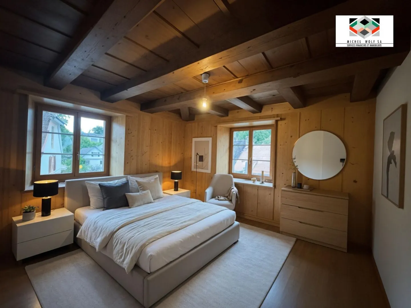 Schöne 3-Zimmer-Wohnung in Valangin - Foto 2 von 5