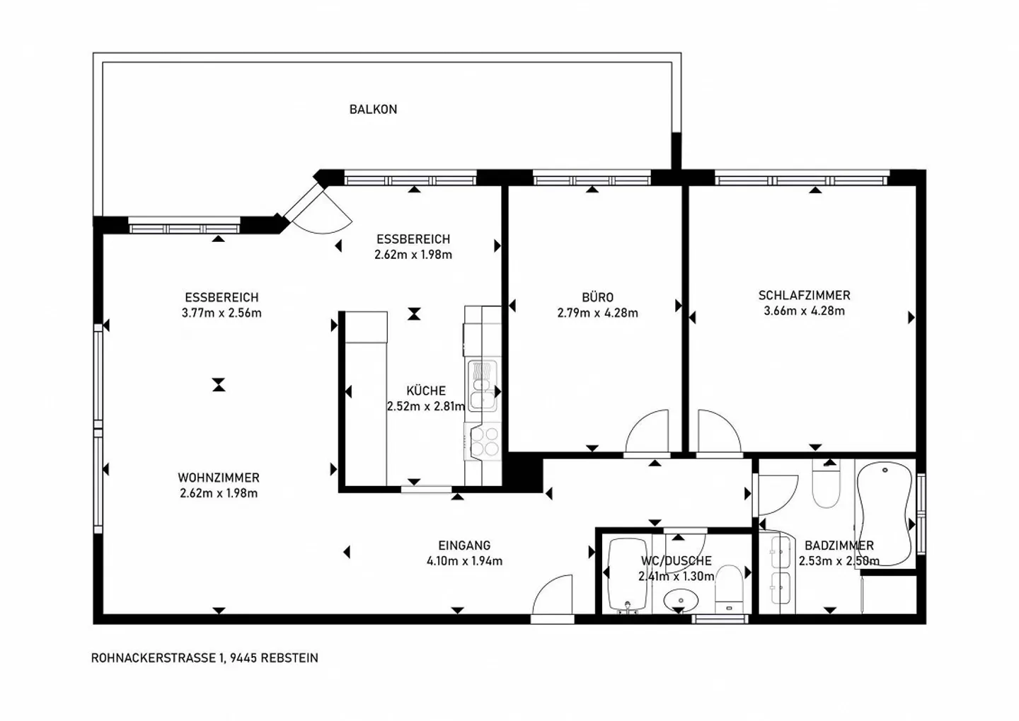 Belle appartement de 3.5 pièces à vendre à Rebstein - Photo 11 sur 11