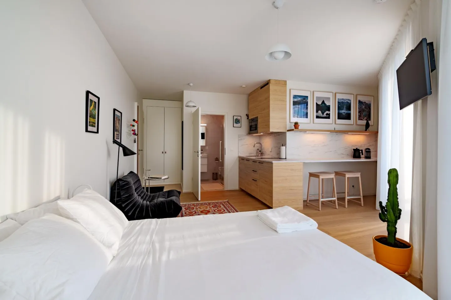 Modernes Studio nahe Bahnhof Chêne-Bourg - Foto 5 von 10