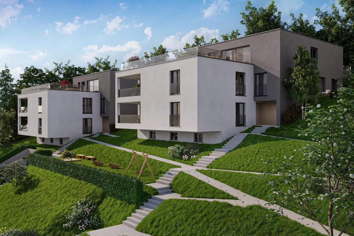 New construction project "Drei Halden" - 4.5-room apartment on the ground floor - Photo 7 of 9