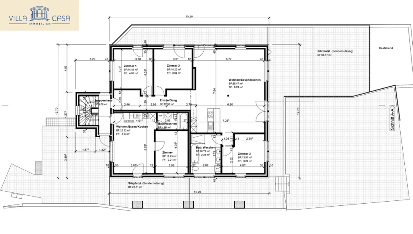 Apartment (120m²) with spacious layout &amp; dream terrace (118) - Photo 17 of 17