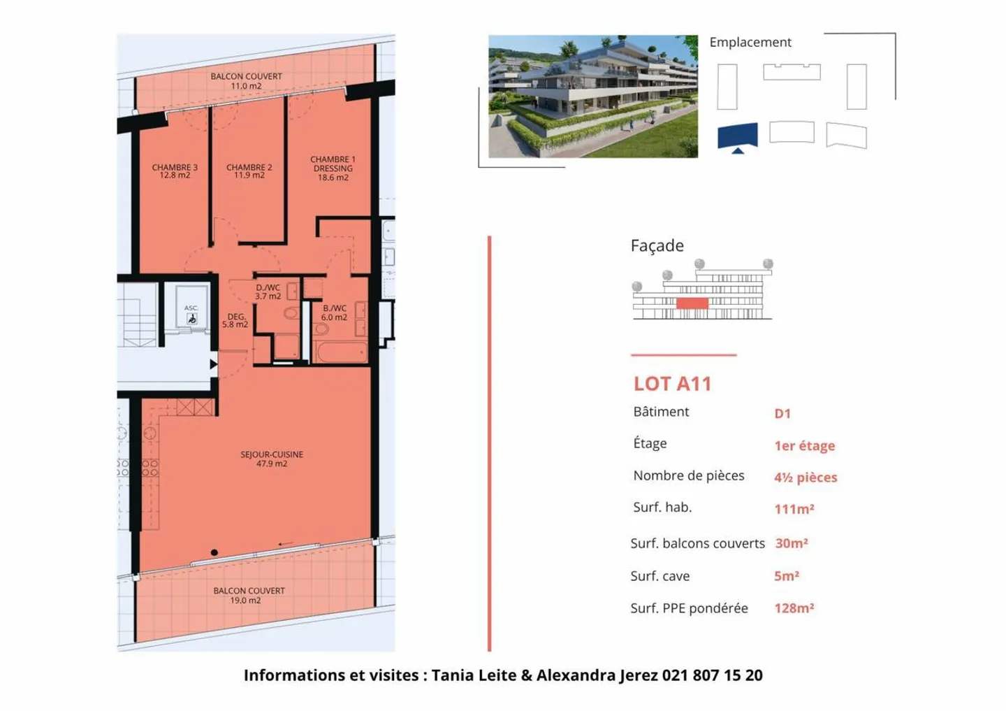 New promotion: 4.5 room apartment with covered balconies - Photo 13 of 13