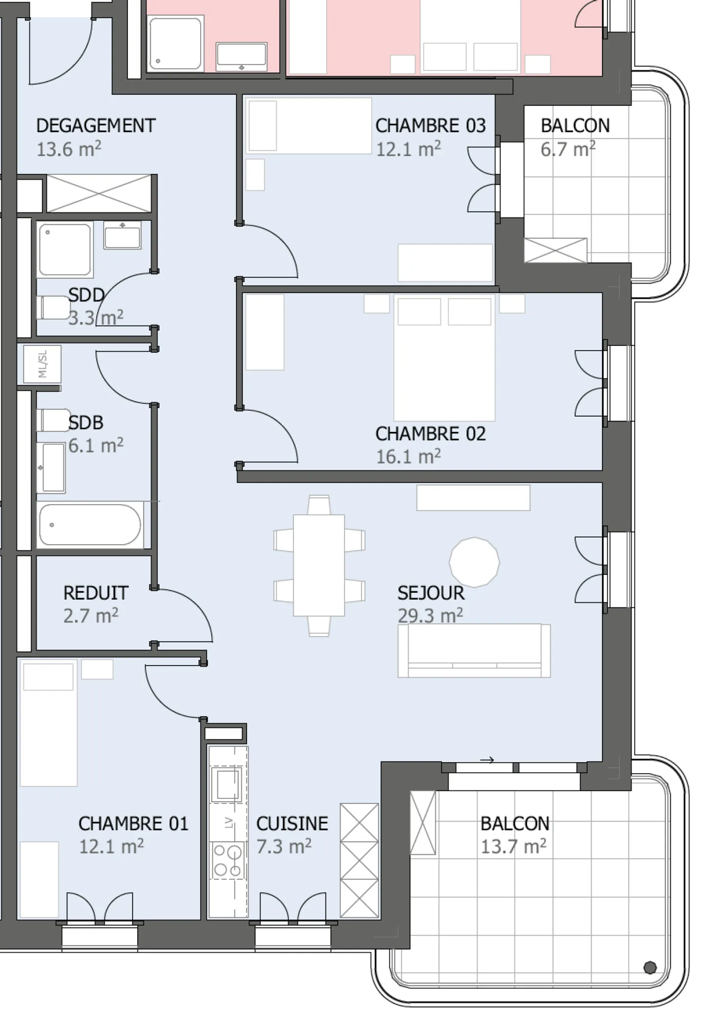 Prairie 5 - Appartamento 4.5 stanze al 4° piano - Foto 6 di 7