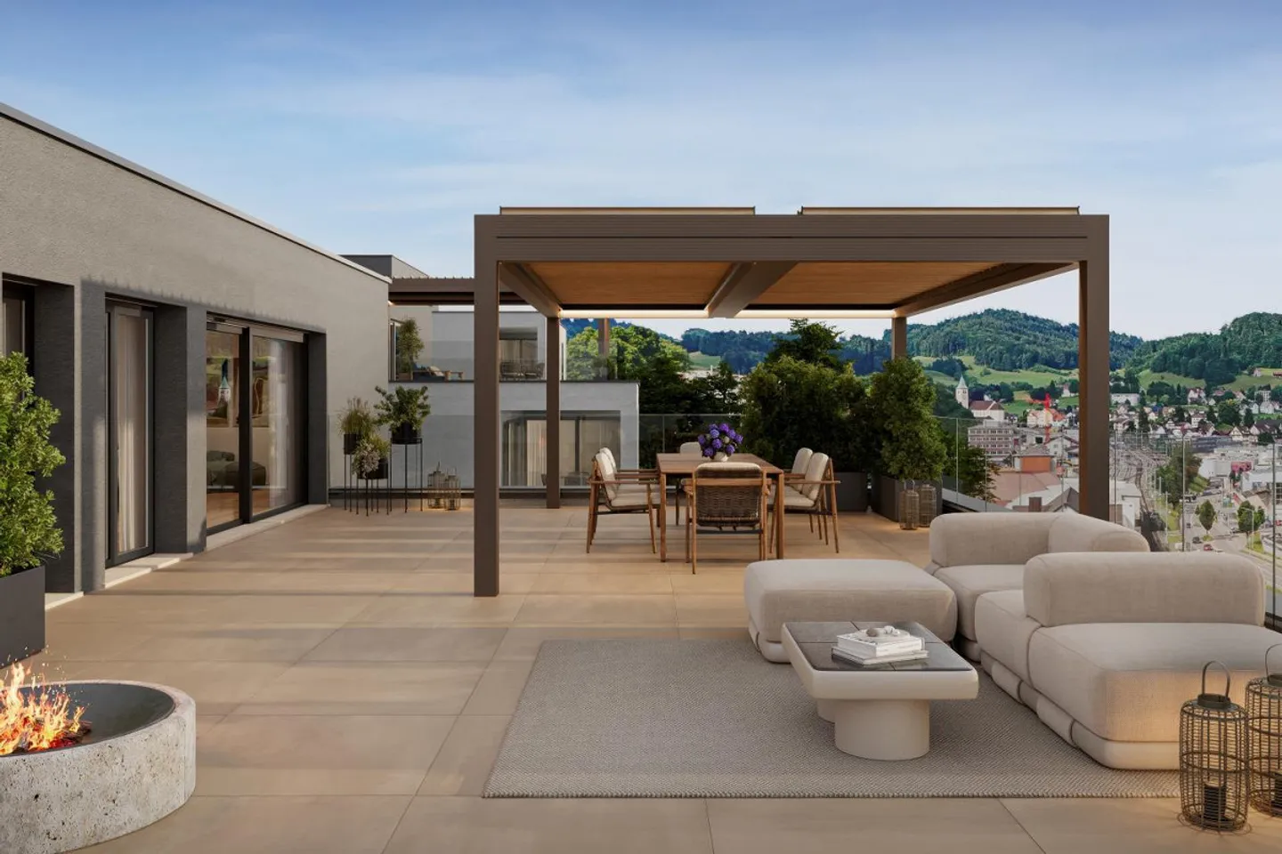 New construction project "Drei Halden" - exclusive 4.5-room penthouse apartment - Photo 6 of 9