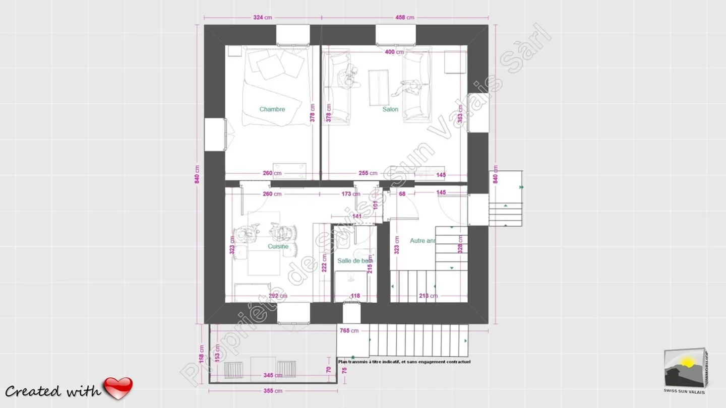 Val de Bagnes / CHAMPSEC, io sono "TINY": appartamento di 2,5 stanze di 42 m² in vendita in Vallese - Foto 13 di 17