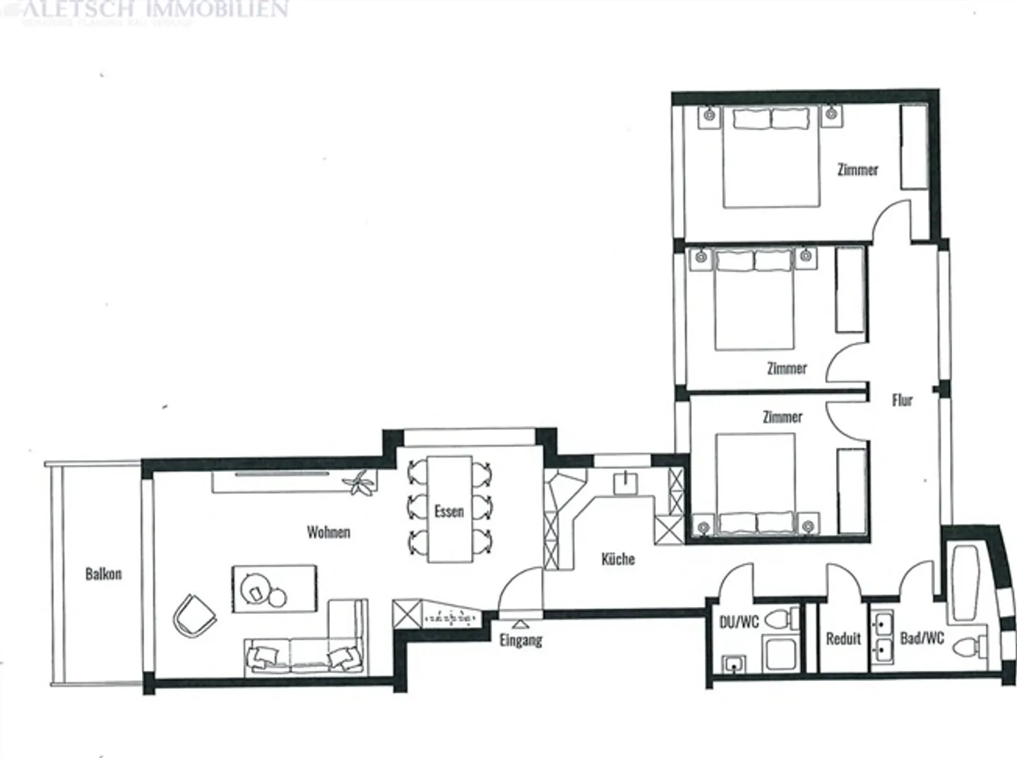 In vendita, appartamento di 4,5 stanze con pianta unica a Glis - Foto 14 di 14