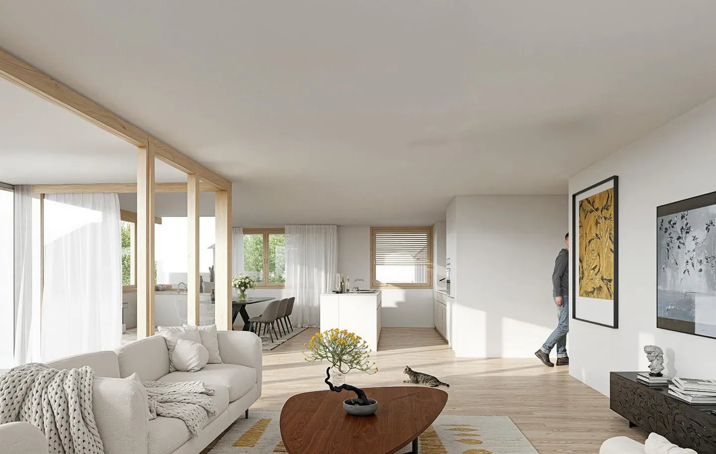 Appartement moderne de 4,5 pièces dans le nouveau bâtiment à Rüthi - Photo 5 sur 13