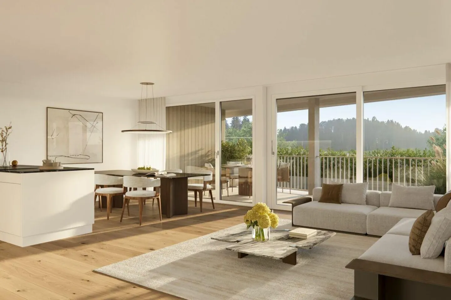 Hofgarten Safenwil - Attikawohnung mit 120m² Terrassenfläche - Foto 3 von 8