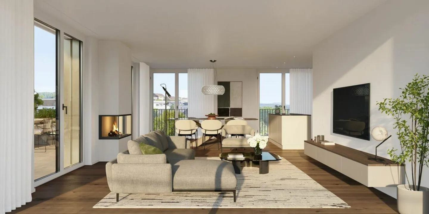 Hofgarten Safenwil - Attikawohnung mit 120m² Terrassenfläche - Foto 4 von 8