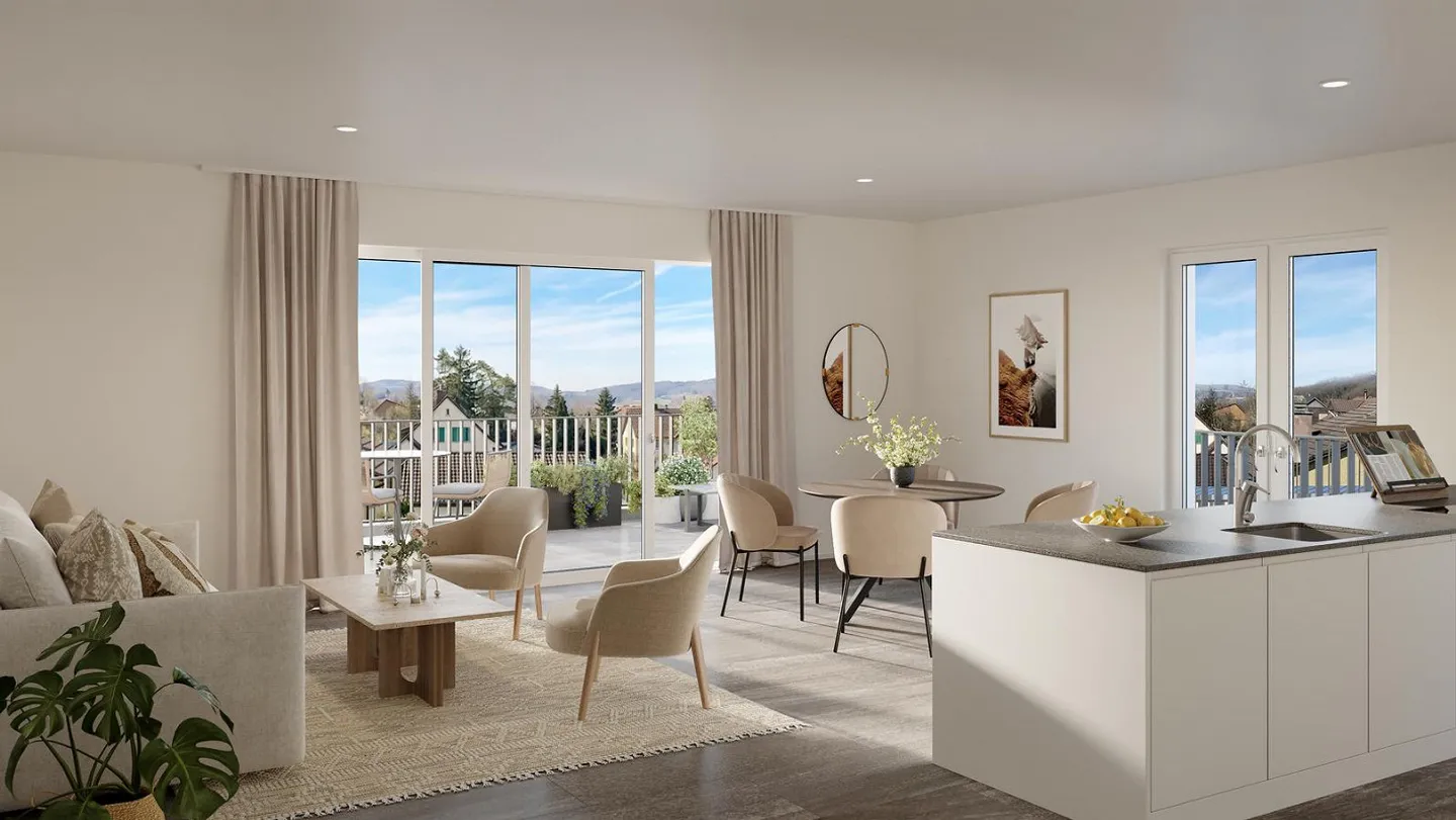 Magnifique appartement en attique de 5,5 pièces situé près de la ville de Büli - Photo 1 sur 7