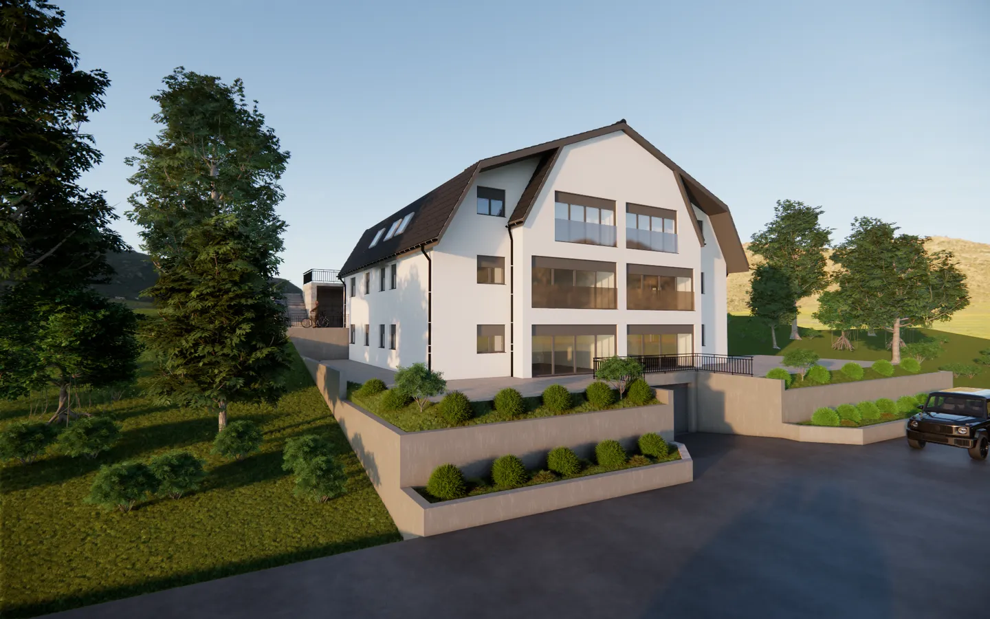 Attico 4.5 locali con giardino d'inverno e vista libera - Nuova costruzione a Rothenfluh (BL) - Foto 4 di 12