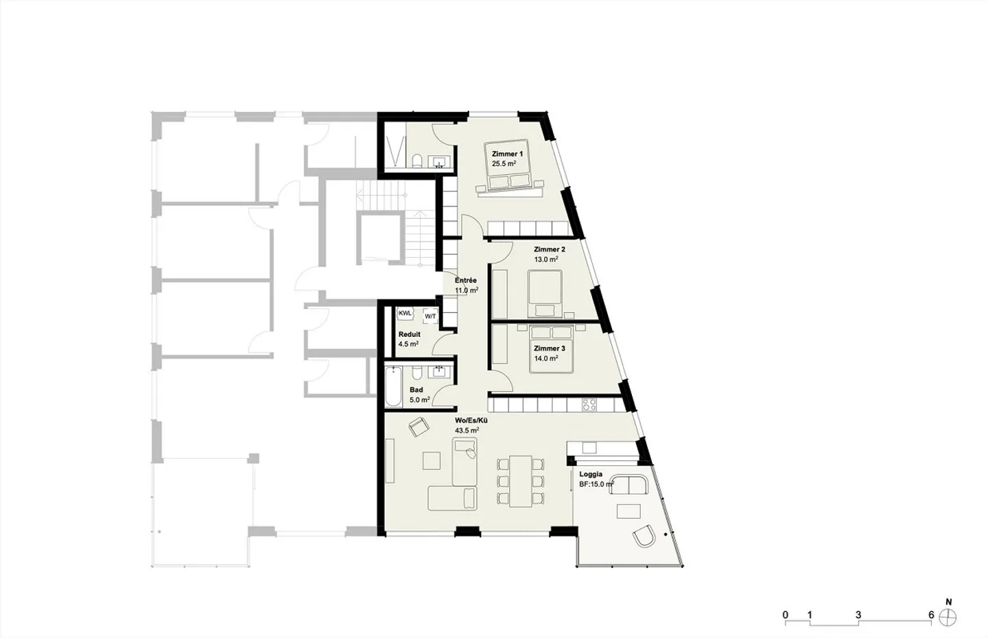 Appartamento nuovo 4.5 locali con loggia 3.B - Foto 6 di 9