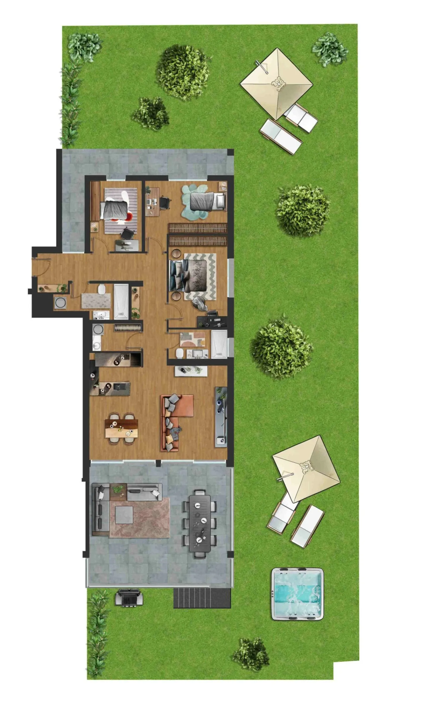 Neue Wohnung mit großem Garten in einer praktischen und ruhigen Lage - Foto 10 von 15