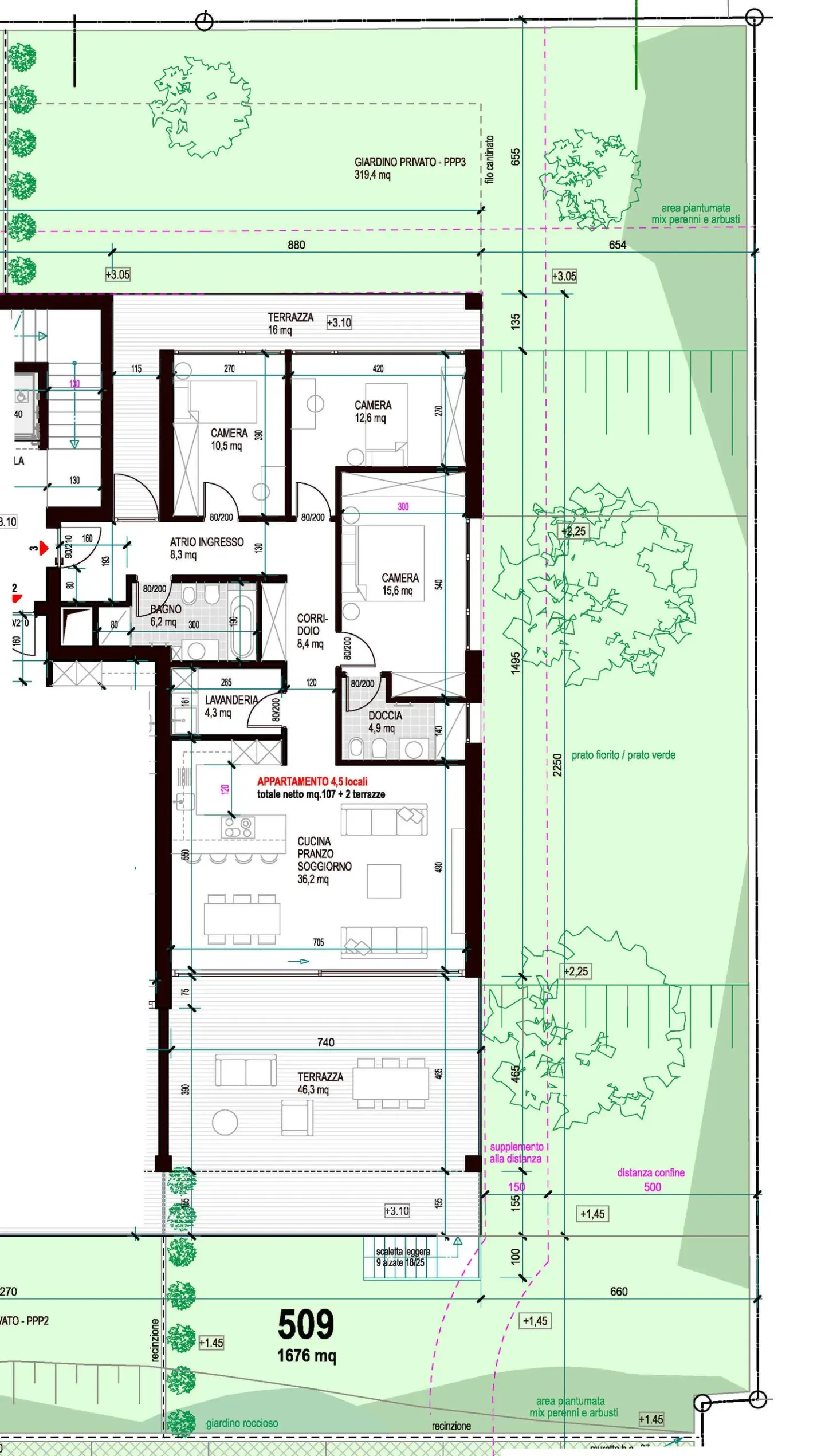 Neue Wohnung mit großem Garten in einer praktischen und ruhigen Lage - Foto 11 von 15