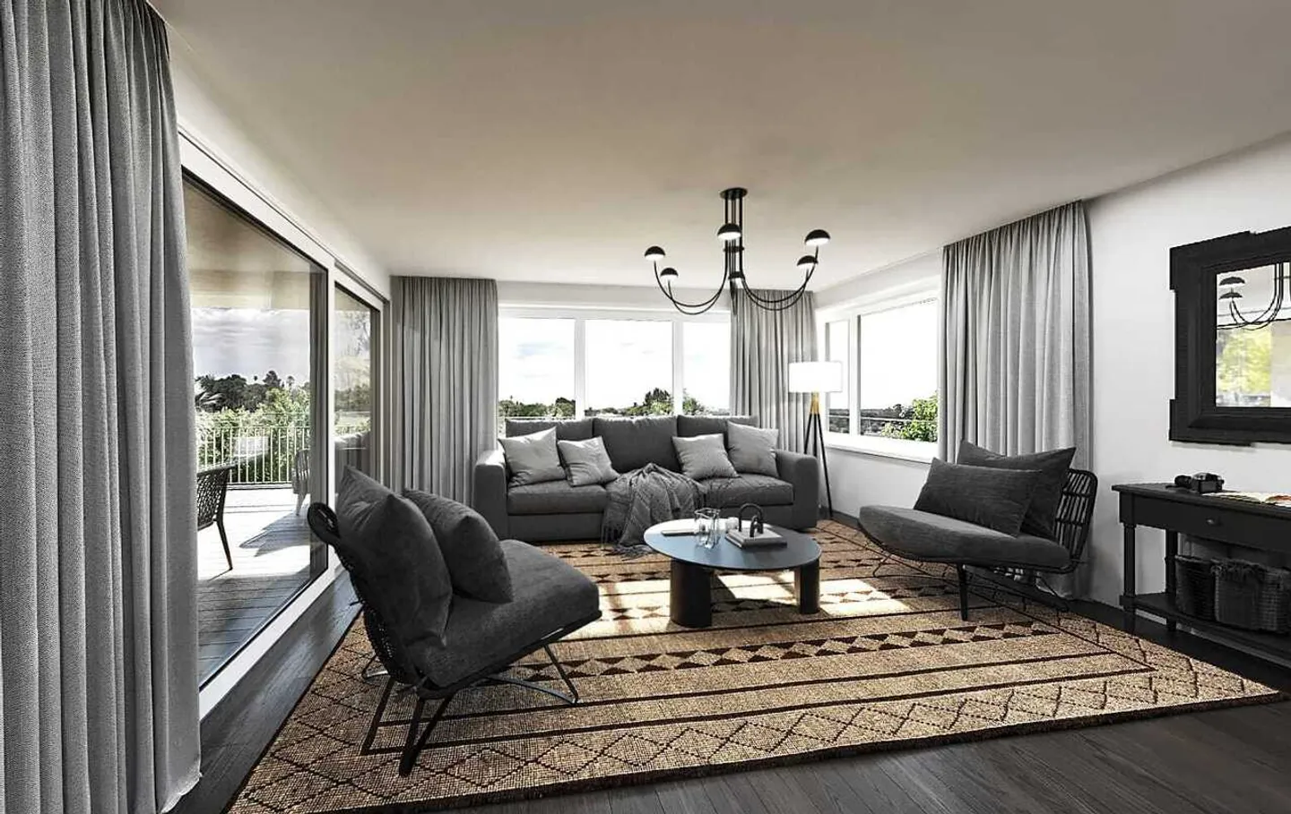 Luxurious 4.5-room penthouse apartment with breathtaking views of the Alps! - Photo 7 of 13