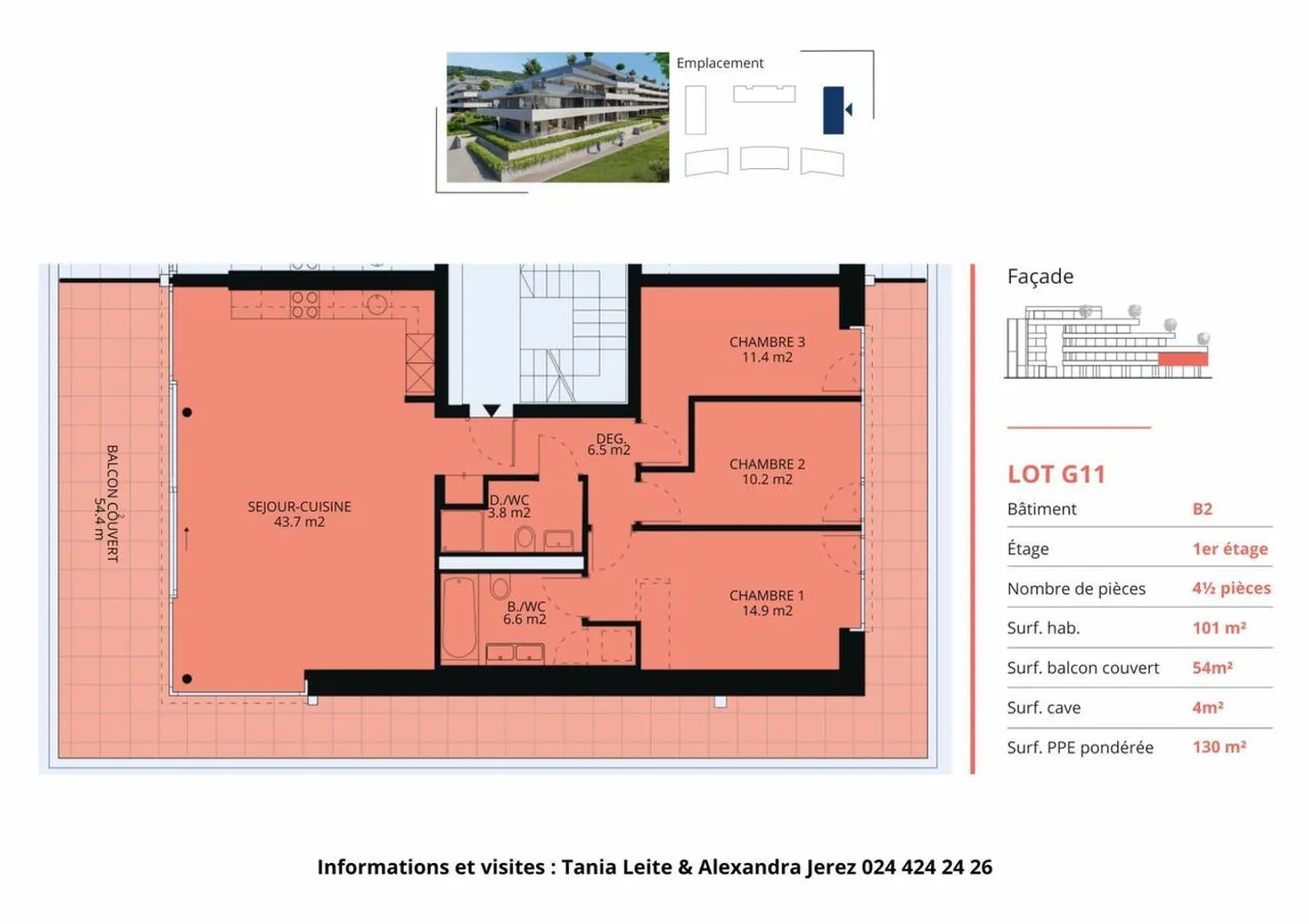 Nuova promozione: appartamento d'angolo di 4,5 stanze con balcone coperto di 54 - Foto 12 di 13