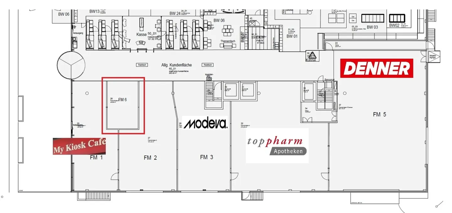 Ladenfläche im Migros Center - Foto 2 von 3