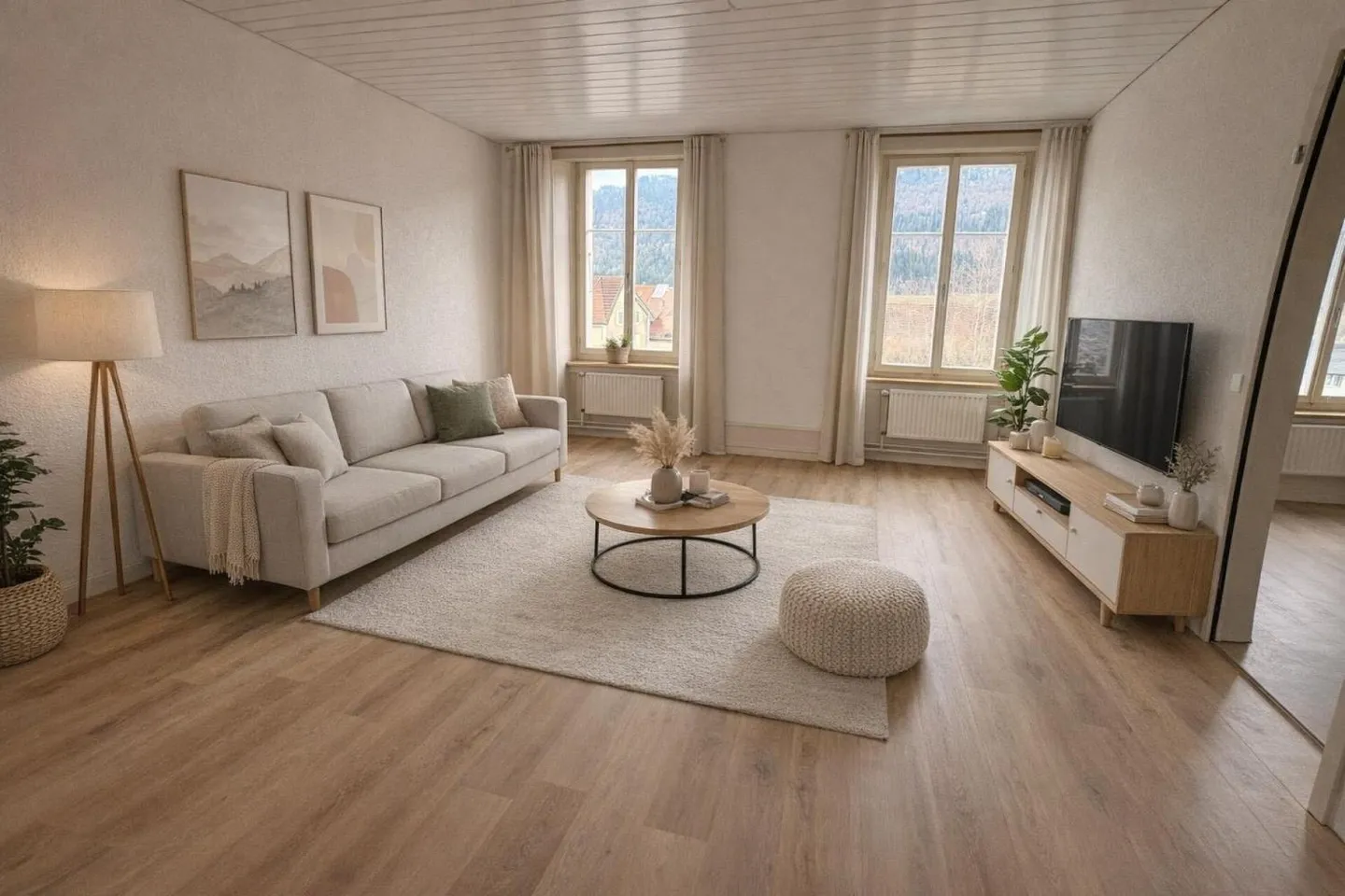 St-Imier, appartement lumineux de 2,5 pièces au 1er étage - Photo 1 sur 9