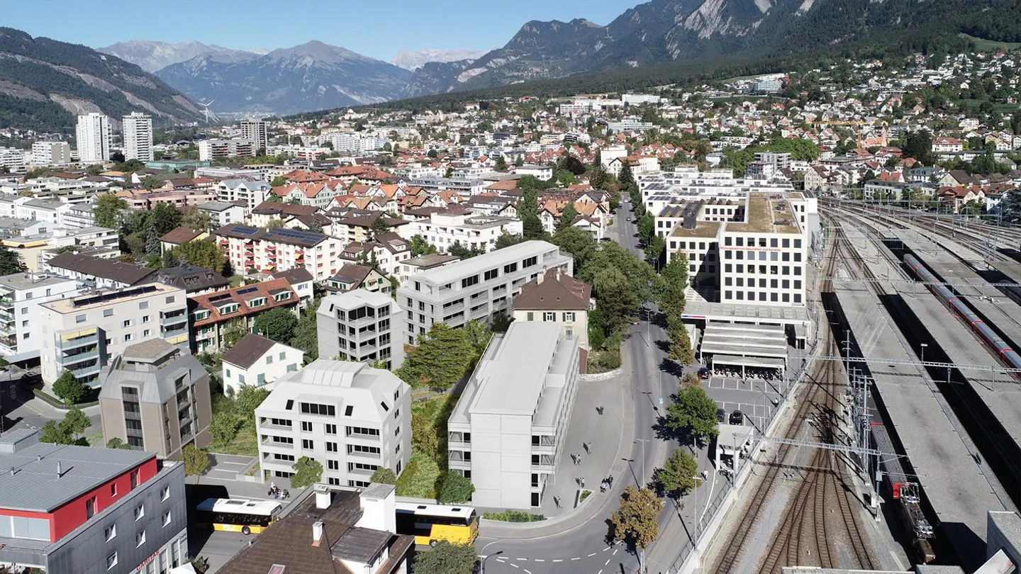 Modern 2.5-room apartment with loggia and mountain view near the train station - Photo 6 of 7