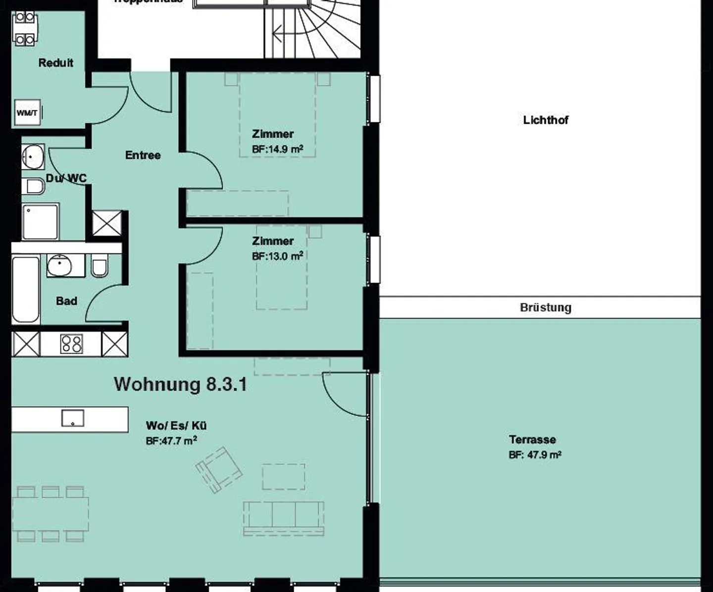 Moderne Wohnung in Muri - Foto 7 von 7