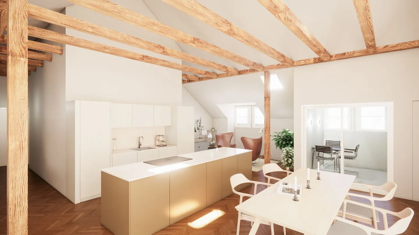 Exklusive Dachgeschosswohnung mit 142 m² im Breitenrain - Foto 1 von 26