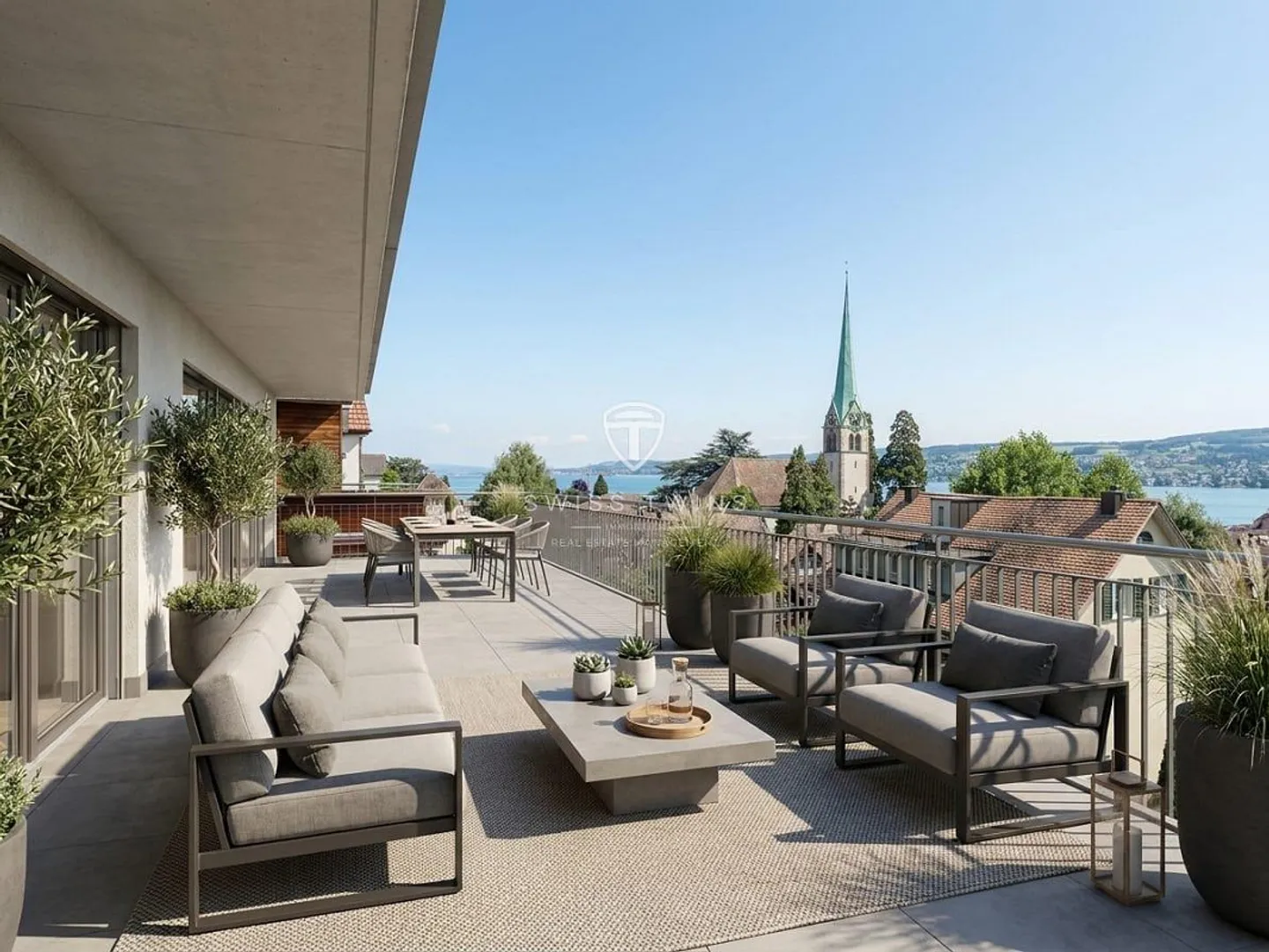 Casa a schiera di 5,5 stanze con vista panoramica e terrazza a Horgen - Foto 1 di 13
