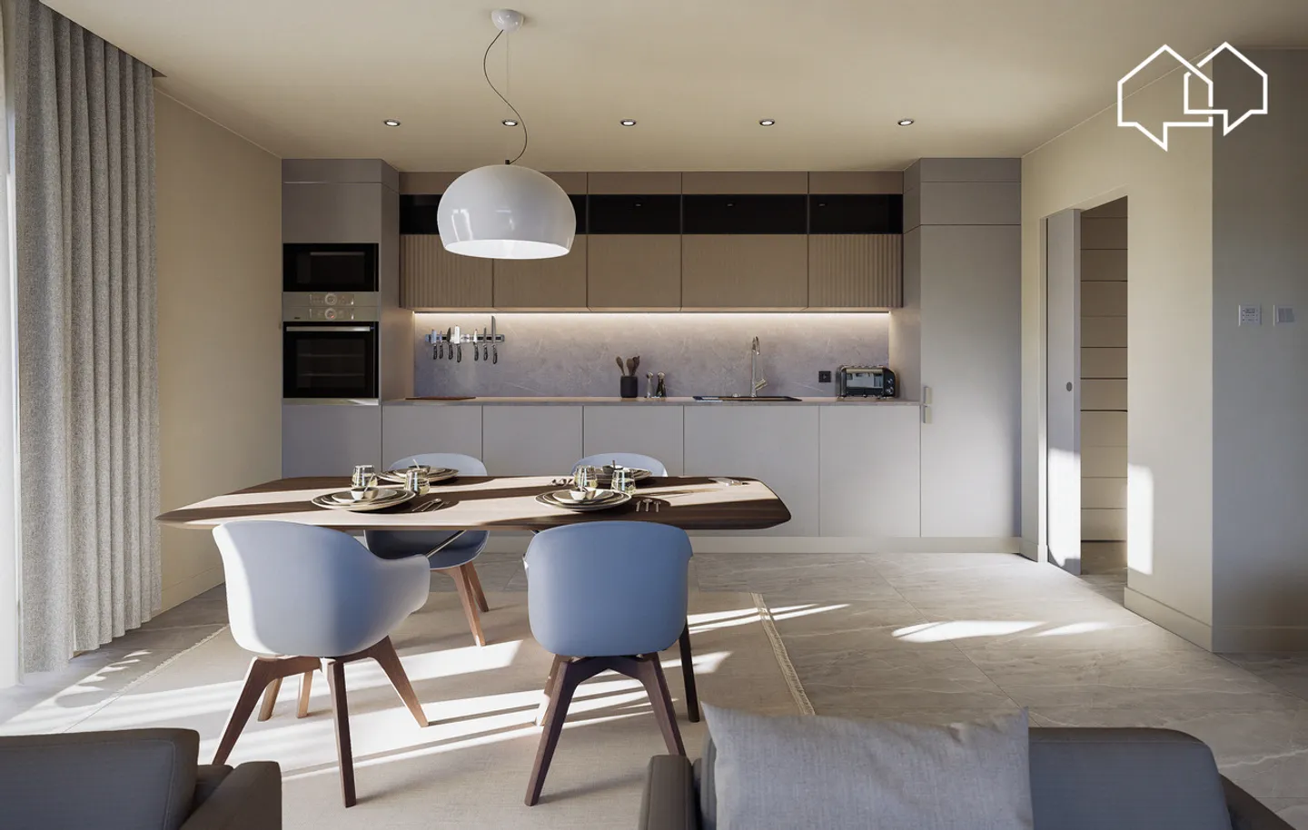 The Clos du Tiguelet - 3.5-room apartment on the 1st floor (lot 1.1) - Photo 6 of 8